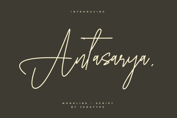 Antasarya: A Monoline Script Typeface for Digital Branding