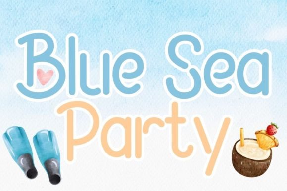 Blue Sea Party: The Script Typeface for Modern Web Design
