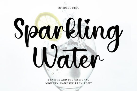 Sparkling Water: The Perfect Handwritten Font for Your Craft Business