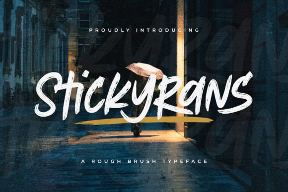 Stickyrans: The Rugged Script Typeface for Authentic Editorial Design