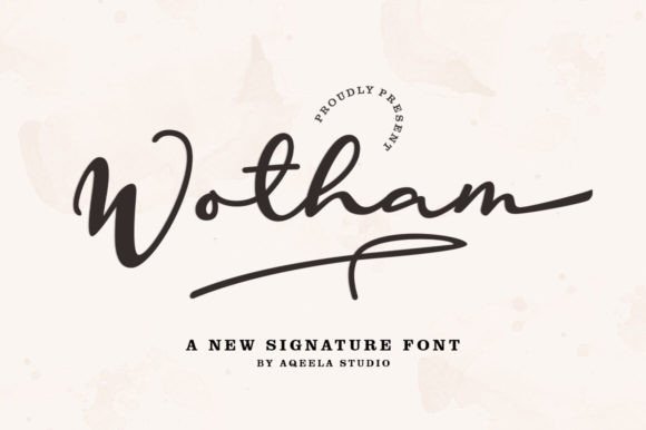 Wotham: A Modern Script Typeface for Editorial Branding